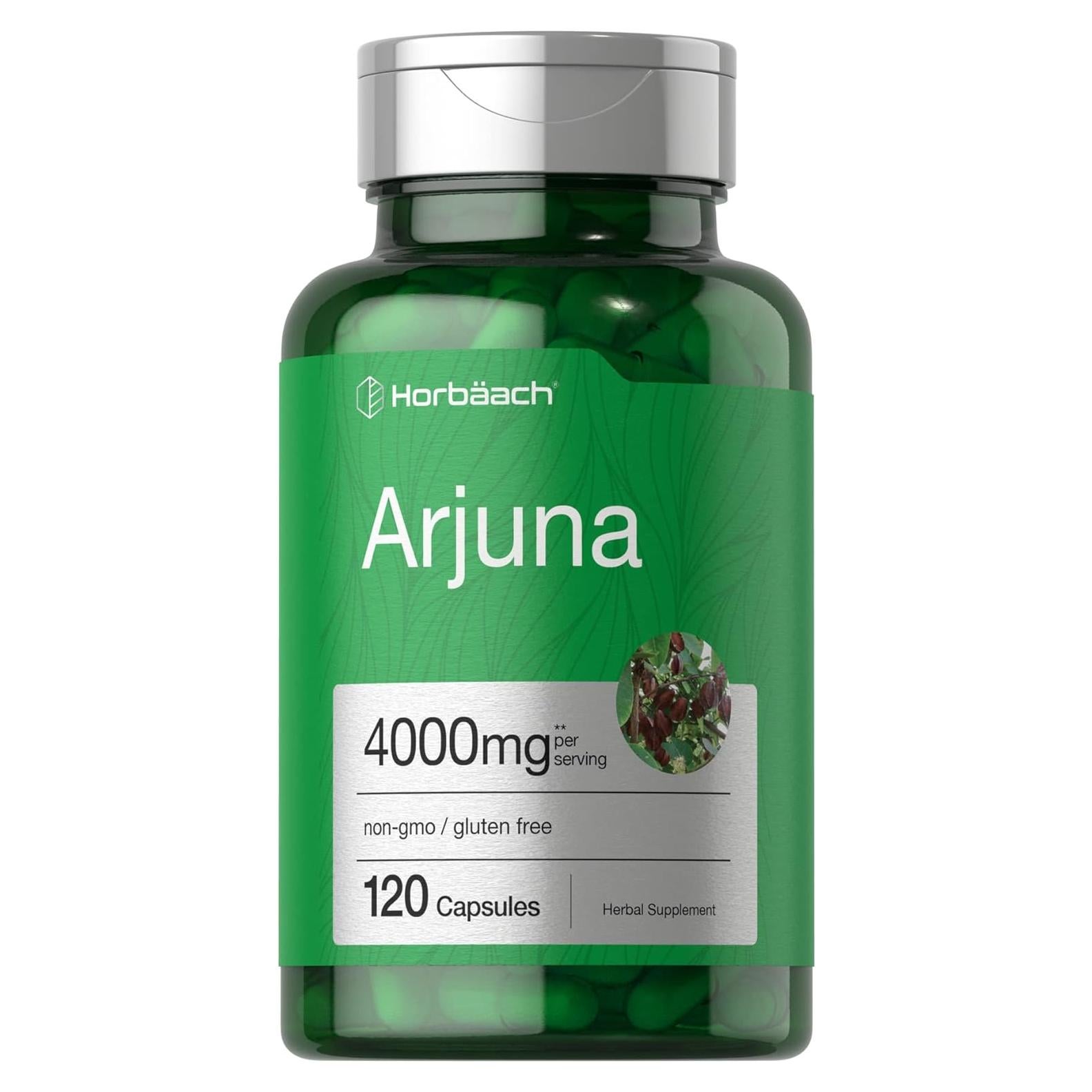 Cápsulas de Arjuna Horbaach 4000mg | 120 Unidades | Sin OGM, Sin Gluten