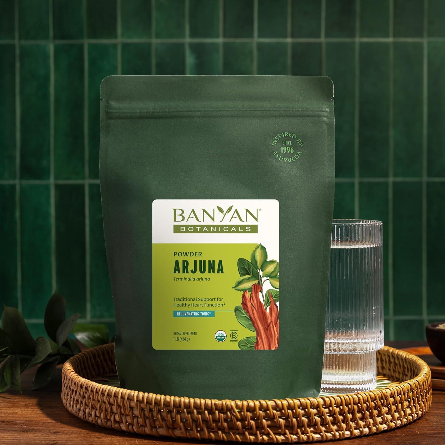 Polvo de Corteza de Arjuna Banyan Botanicals 454g - Suplemento Cardíaco Orgánico