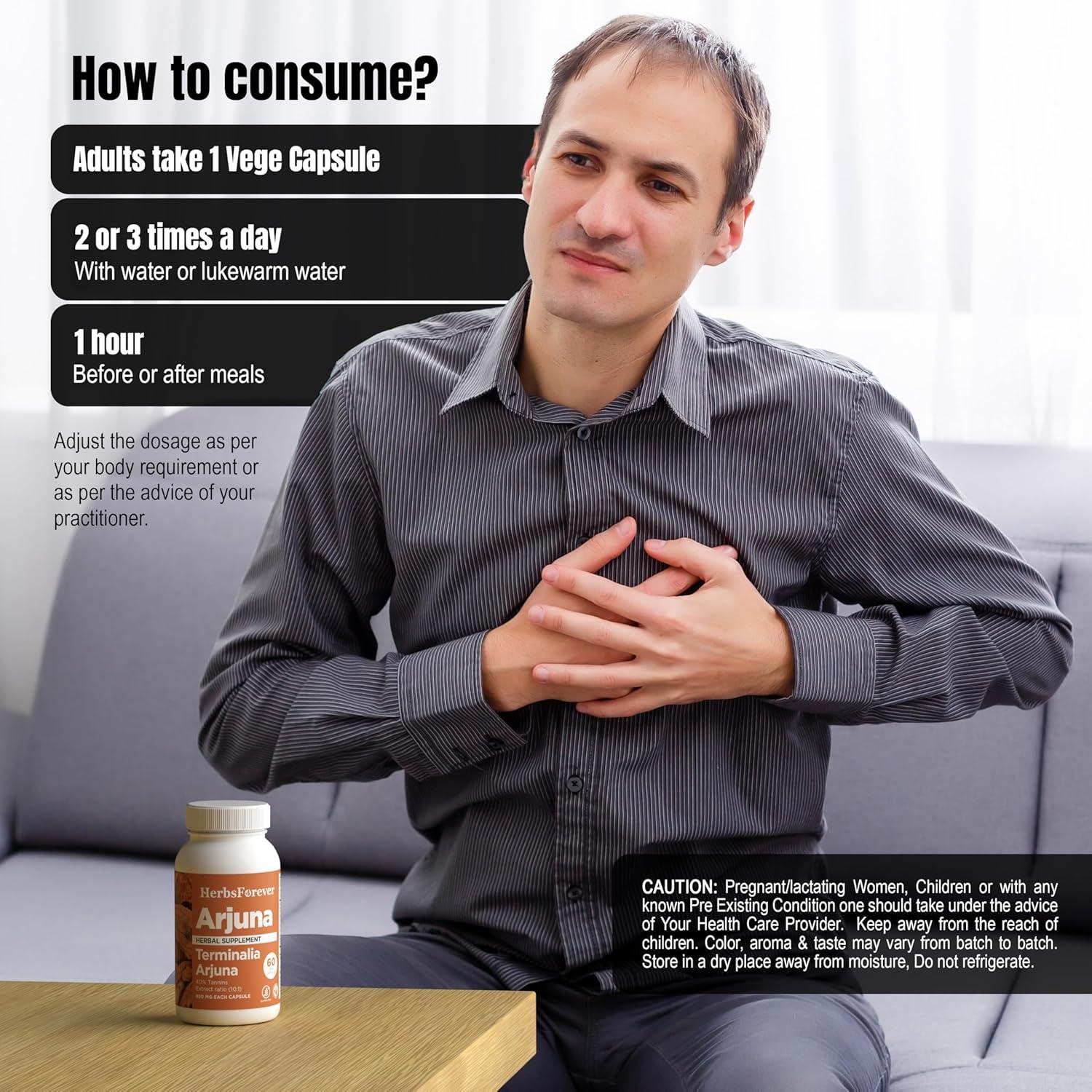 Suplemento Arjuna 60 Cápsulas Vegetales HerbsForever