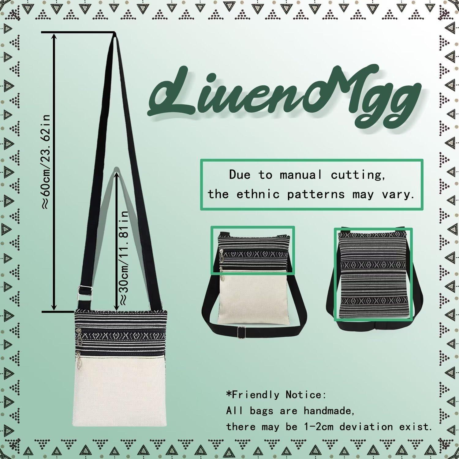 Bolsa Cruzada LiuenMgg Étnica para Perro Pastor Alemán 23.5x19cm