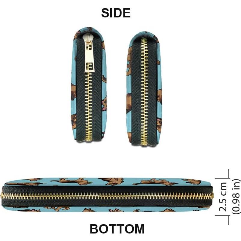 Billetera Clutch WIRESTER PU con Cremallera para Mujeres - 19x10 cm