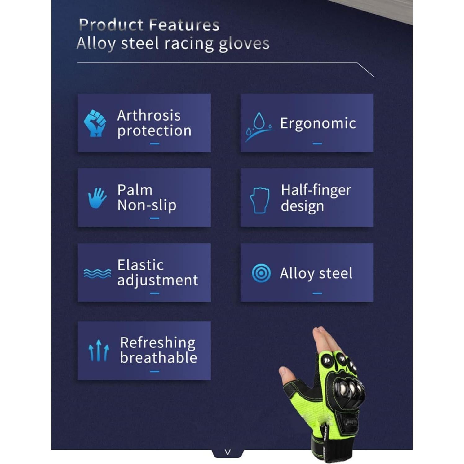 Guantes de Motocicleta Jioias Táctiles y Transpirables