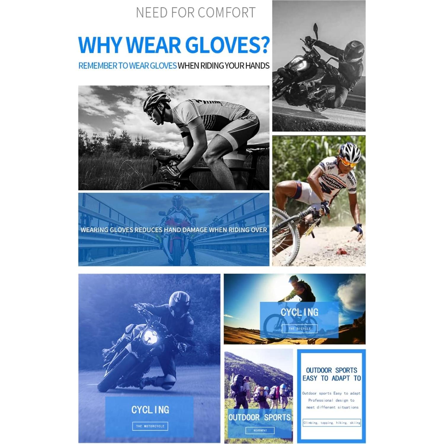 Guantes de Motocicleta Jioias Táctiles y Transpirables