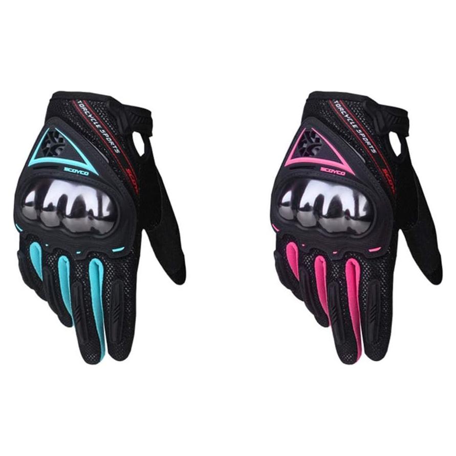 Guantes de Motocicleta Scoyco MC44W para Mujer Azul