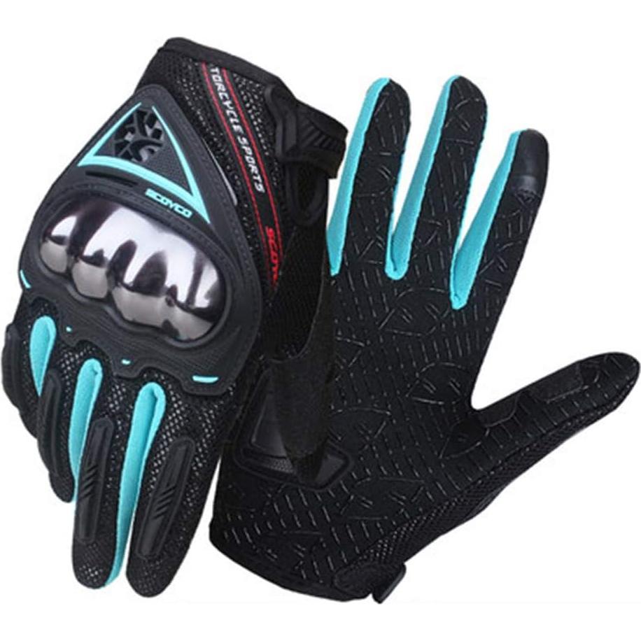 Guantes de Motocicleta Scoyco MC44W para Mujer Azul