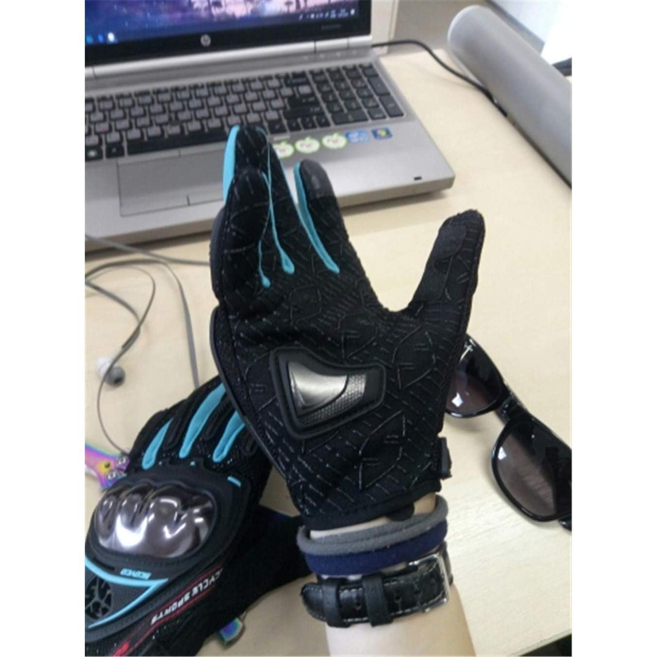 Guantes de Motocicleta Scoyco MC44W para Mujer Azul