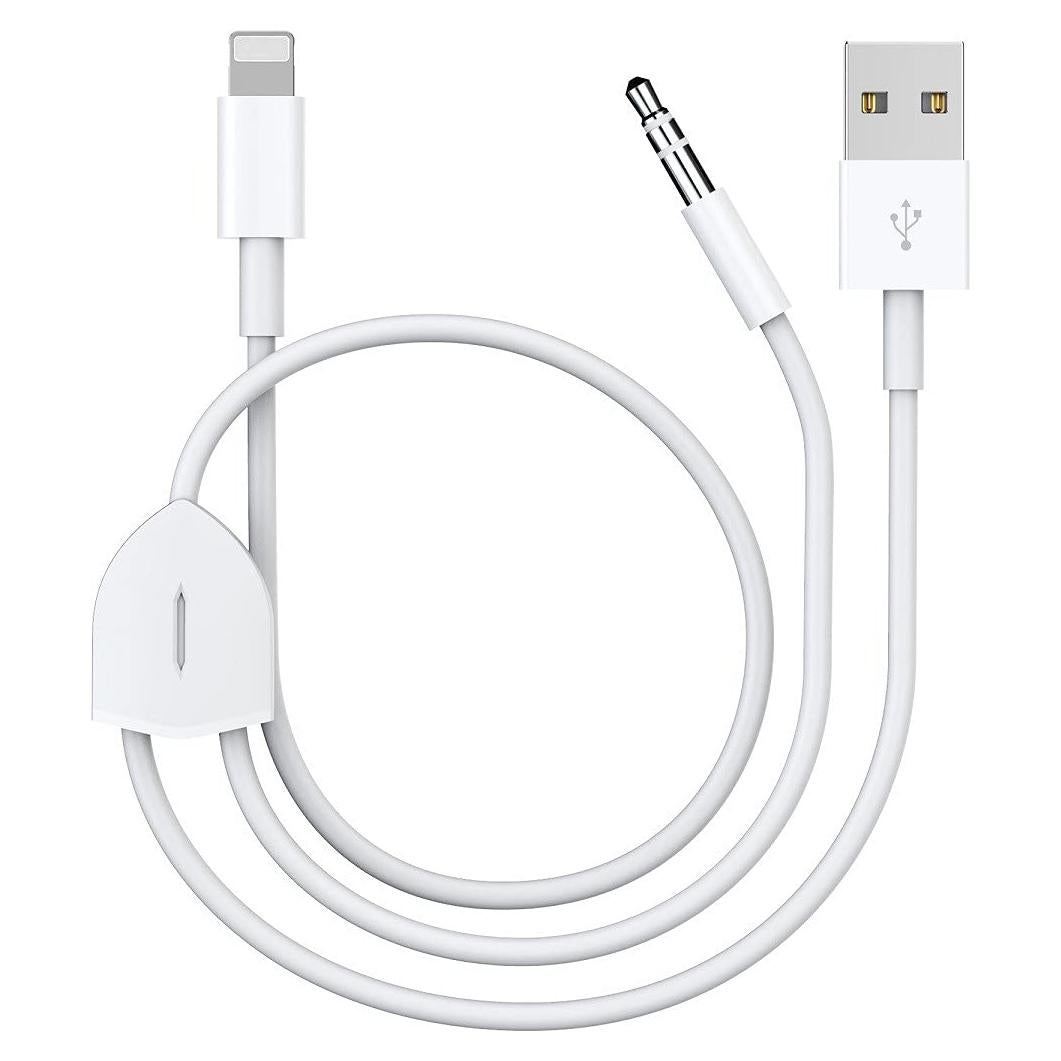Cable Aux 2 en 1 MAXX Lightning a 3.5mm para iPhone