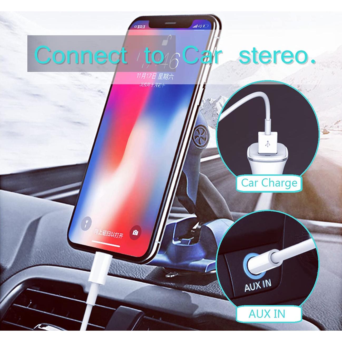 Cable Aux 2 en 1 MAXX Lightning a 3.5mm para iPhone