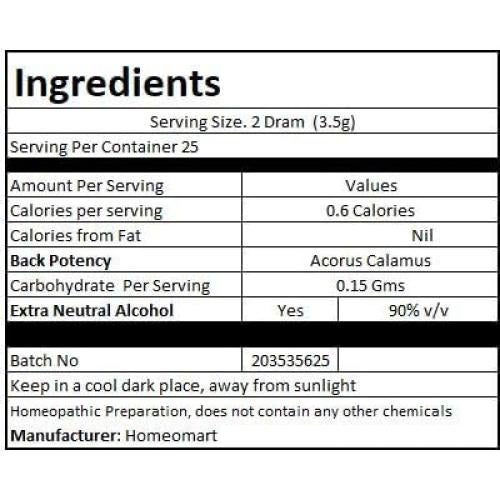 Pellets Homeopáticos Acorus Calamus 1M - 3 Frascos de 59ml