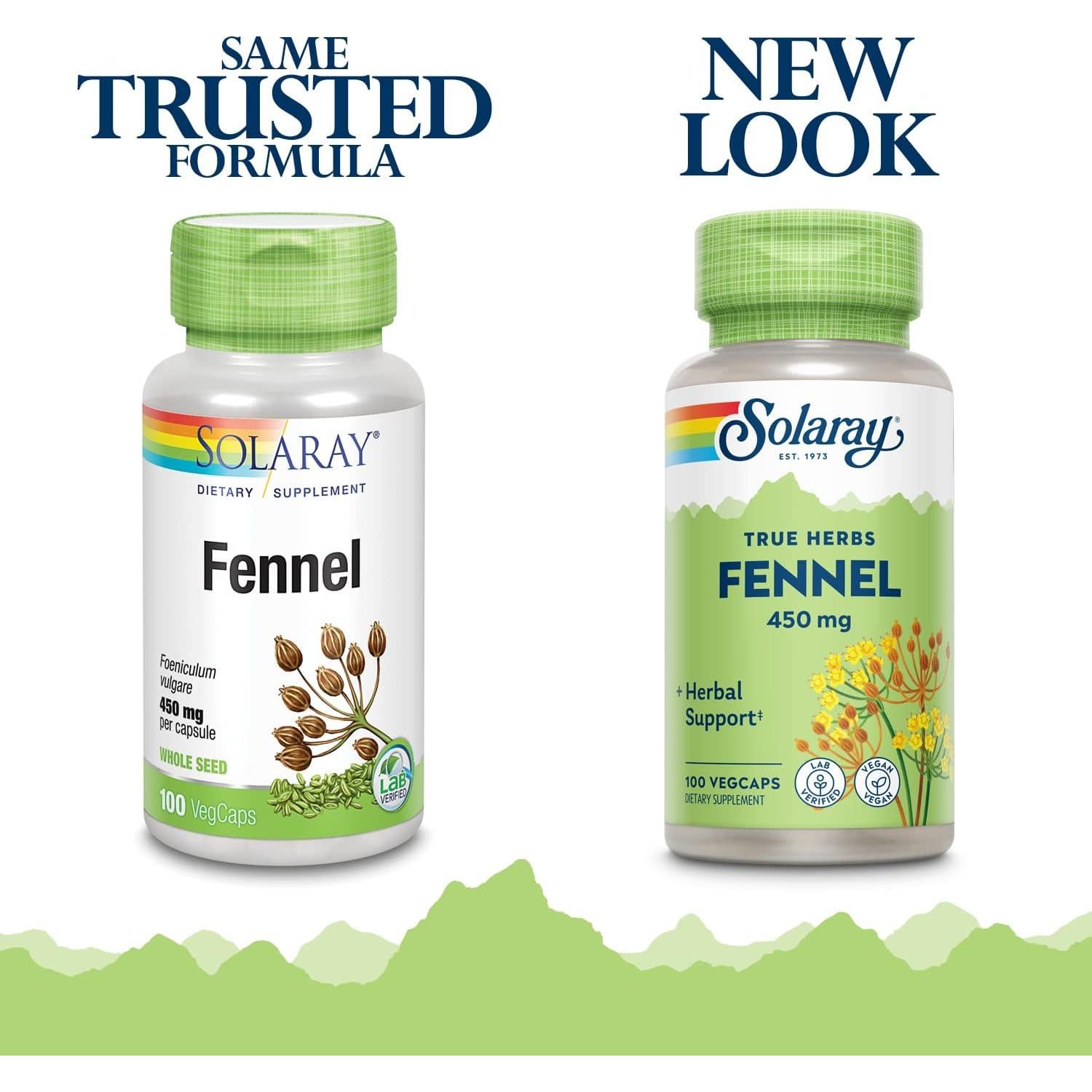 Semillas de Hinojo Solaray 450mg | Apoyo Digestivo y Respiratorio