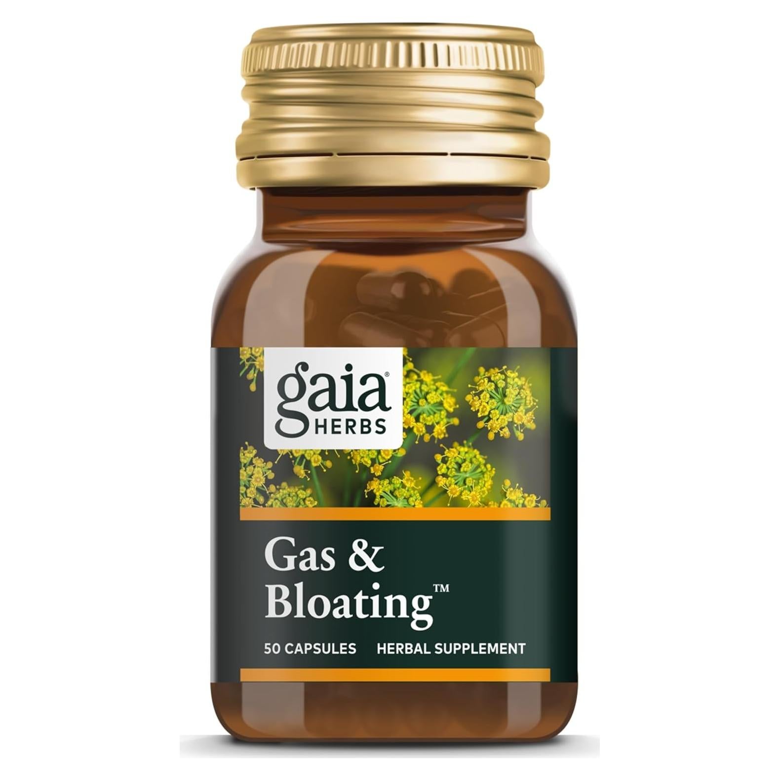 Gaia Herbs Gas & Bloating 50 Cápsulas Veganas - Alivio Digestivo