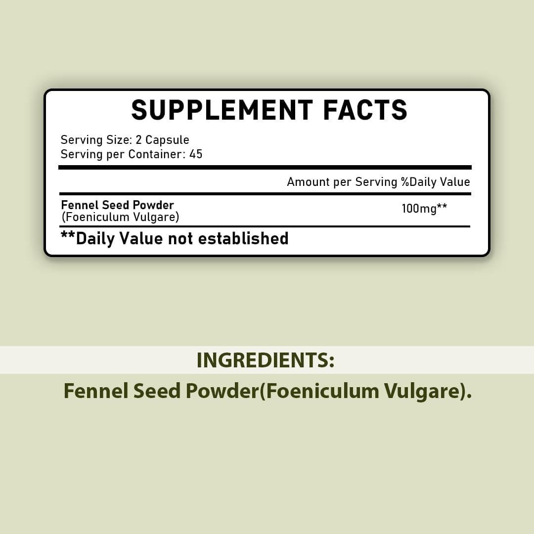 Tabletas de Semilla de Hinojo Mi Nature 90 Tabletas 1000 mg