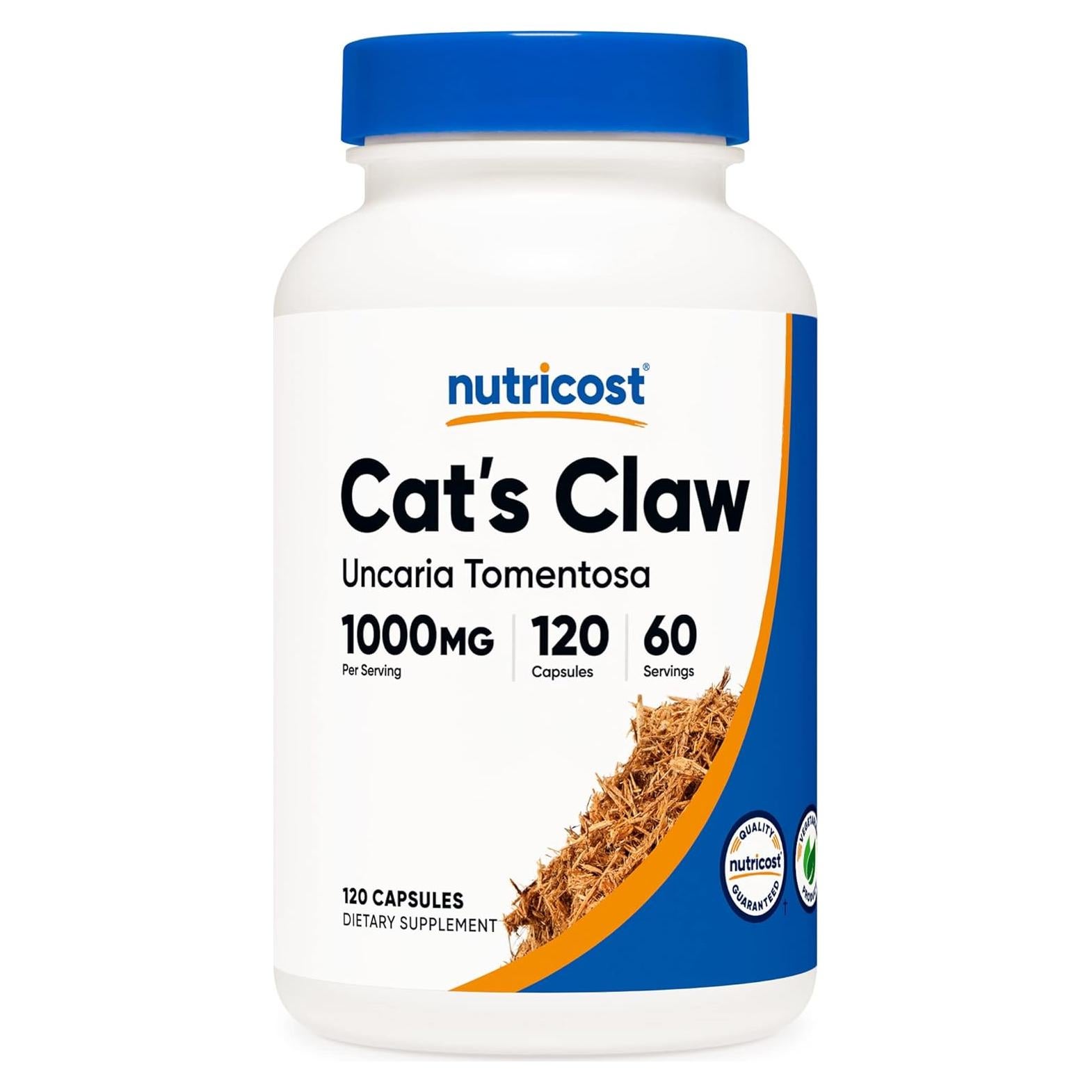 Garra de Gato Nutricost 1000mg - 120 Cápsulas Vegetarianas