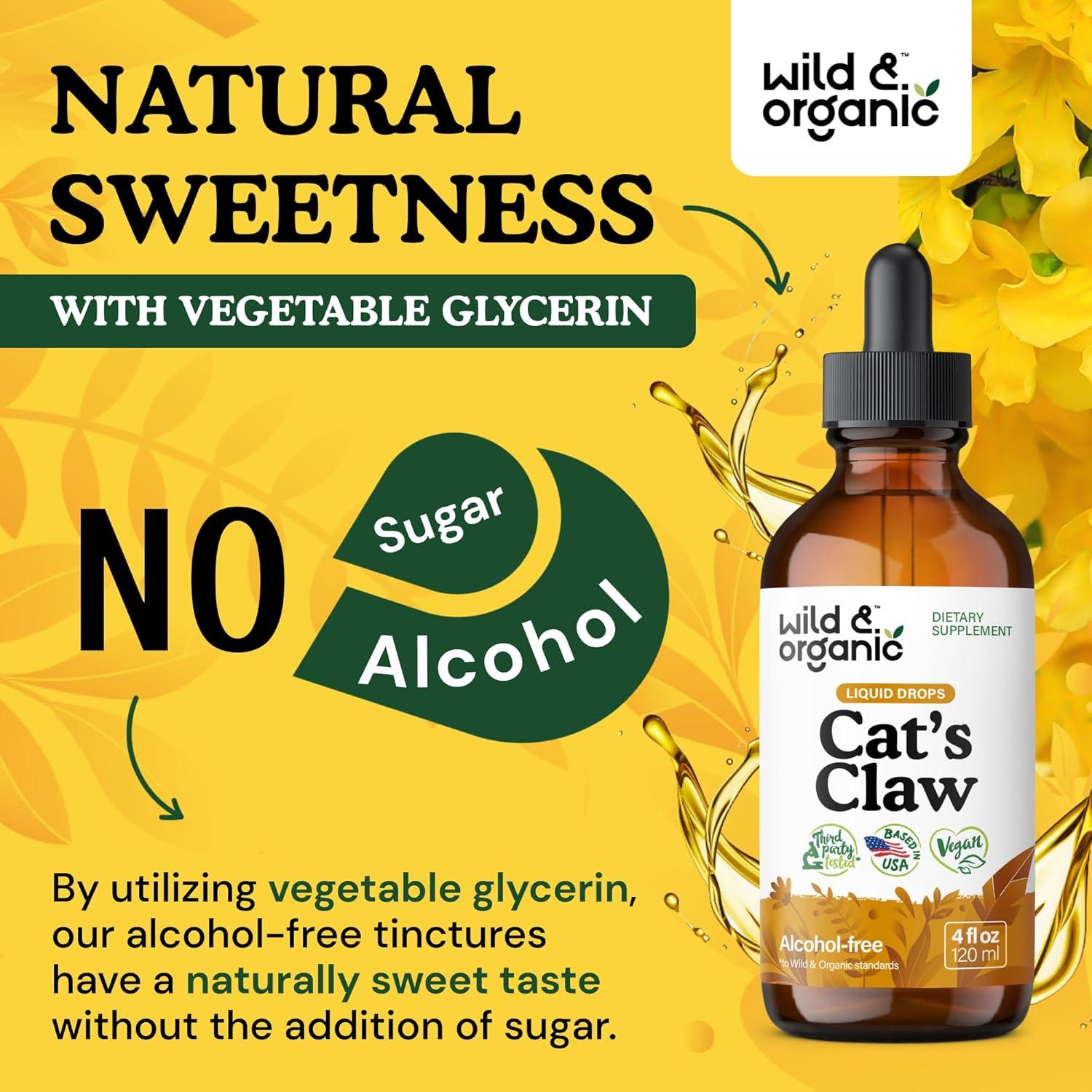 Tintura de Garra de Gato Silvestre y Orgánica 118 ml - Suplemento Inmunológico