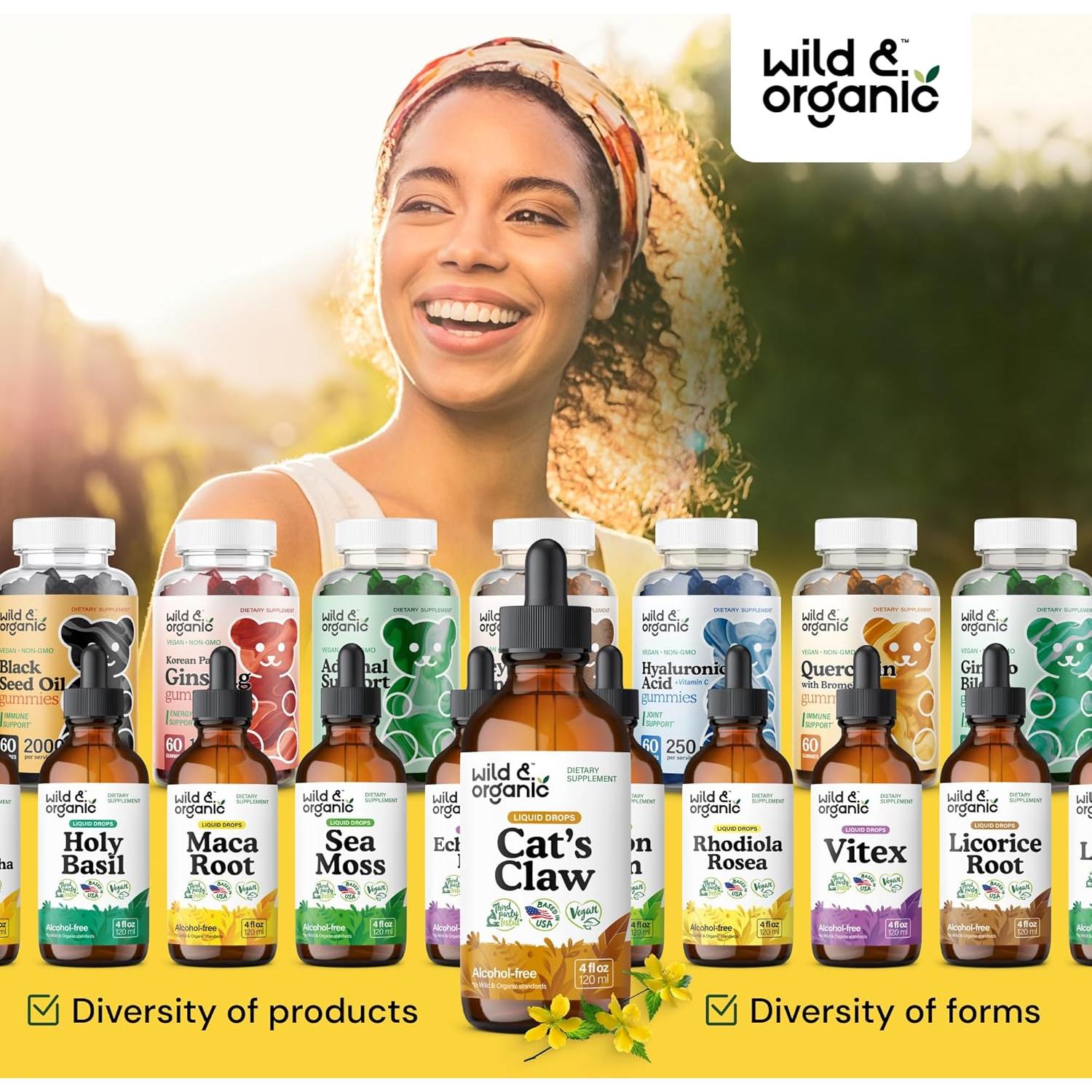 Tintura de Garra de Gato Silvestre y Orgánica 118 ml - Suplemento Inmunológico