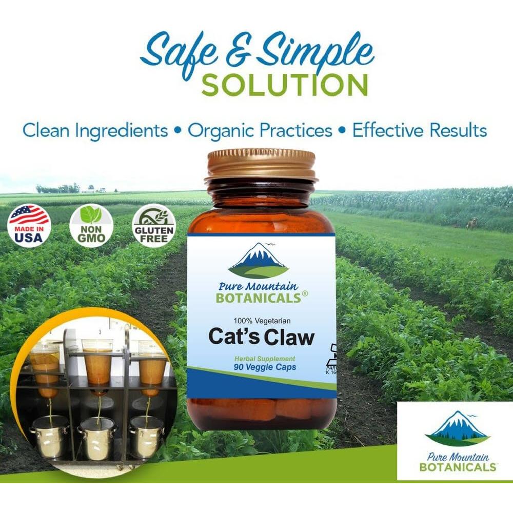 Cápsulas de Garra del Diablo Pure Mountain Botanicals 90 Unidades 1000mg