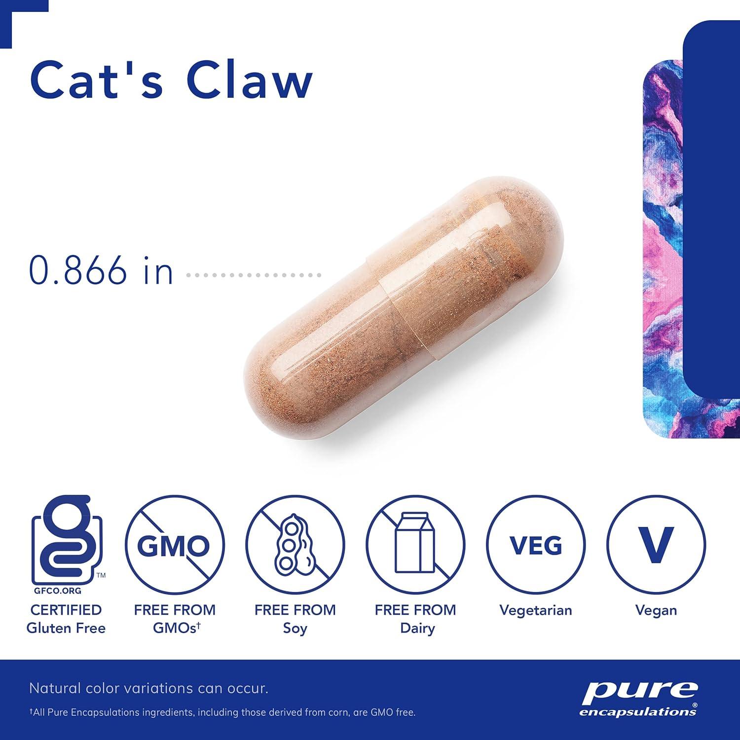 Suplemento Uña de Gato Pure Encapsulations 90 Cápsulas