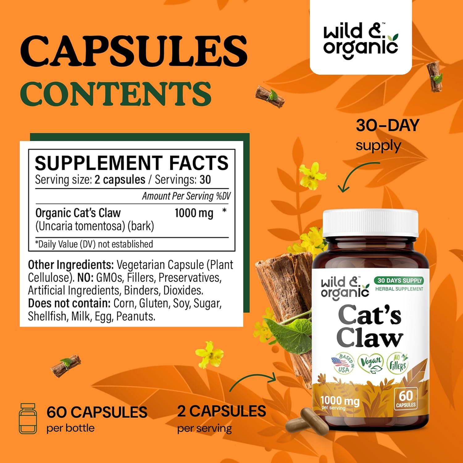 Cápsulas de Garra del Diablo Silvestre y Orgánico 60 Caps