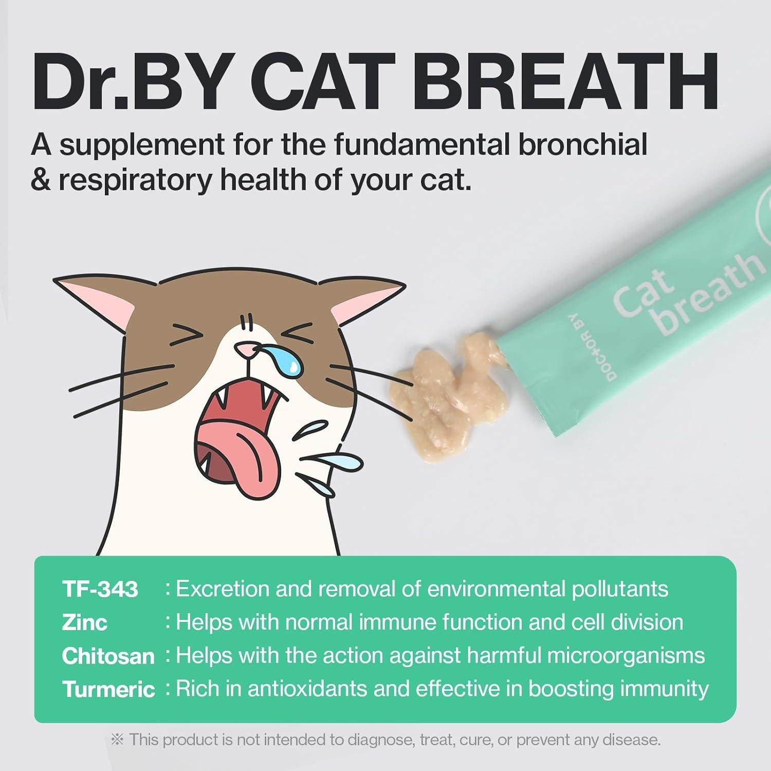 Suplemento Respiratorio para Gatos Dr.BY 240g - Alivio Tos y Estornudos