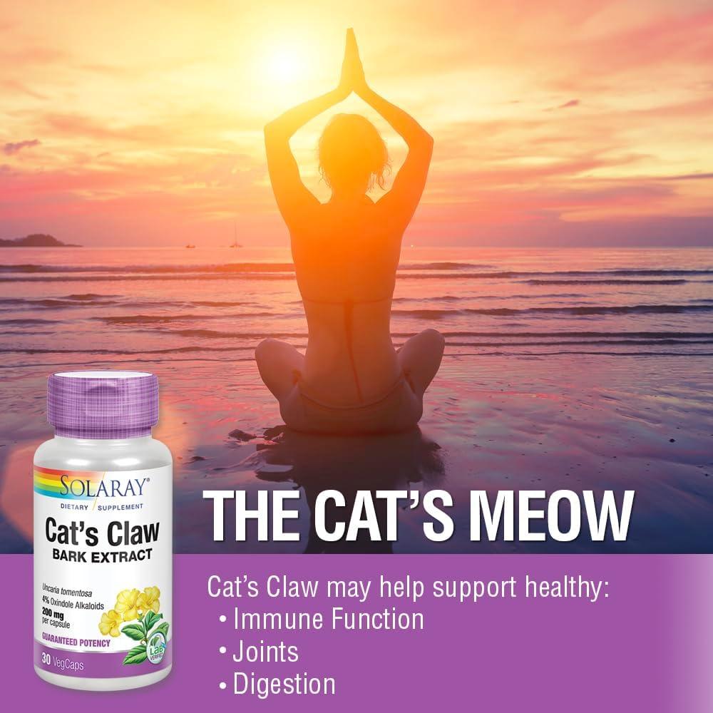 Extracto de Corteza de Uña de Gato Solaray 200mg 30 VegCaps