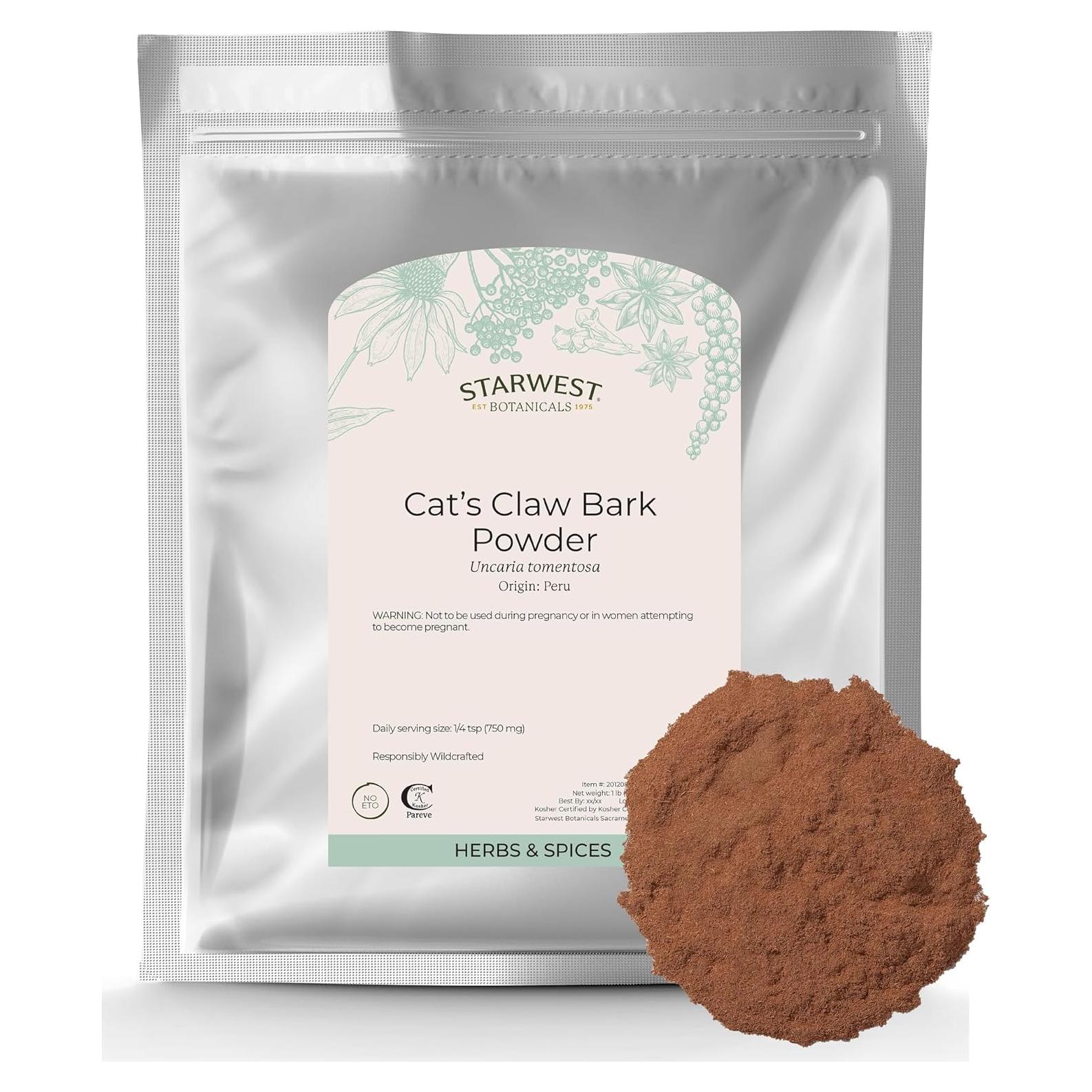 Polvo de Corteza Interna de Uña de Gato Starwest Botanicals 0.45 kg