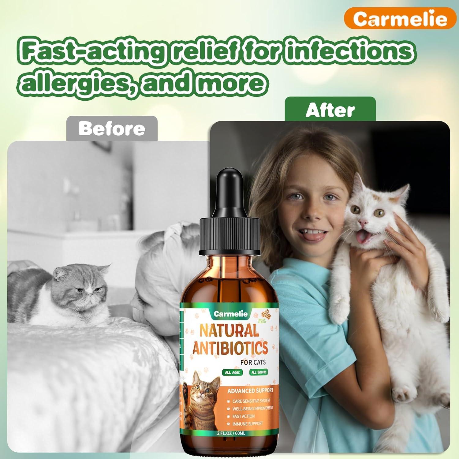 Antibiótico Natural para Gatos Carmelie 59 ml - Salud Urinaria y Alergias