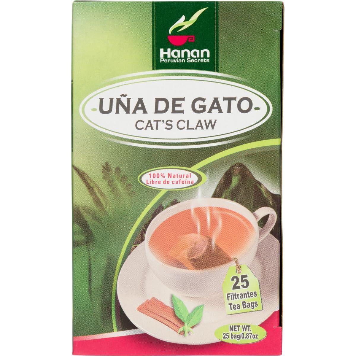 Té Uña de Gato Hanan 25 Bolsitas - Suplemento Herbal Peruano