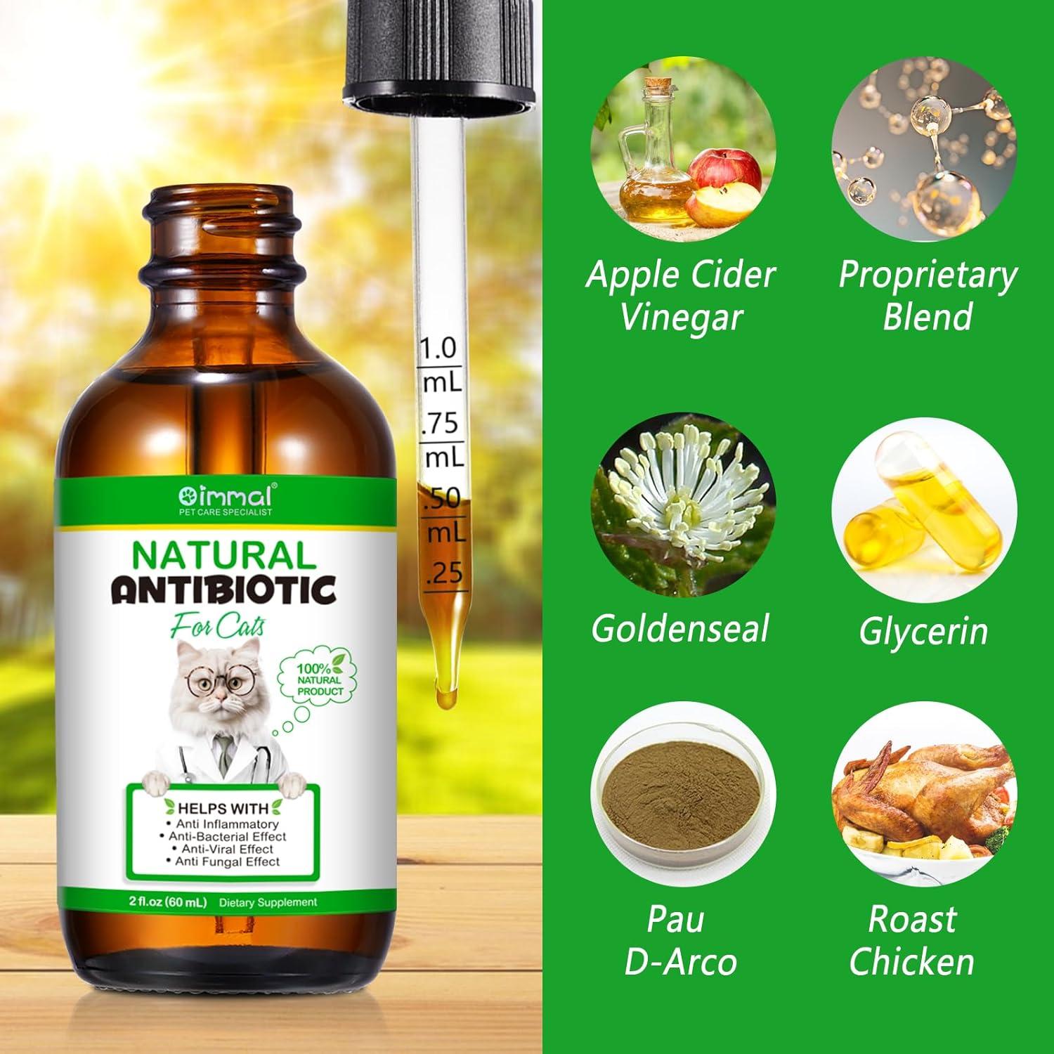 Antibiótico Natural para Gatos 60ML - Suplemento Premium