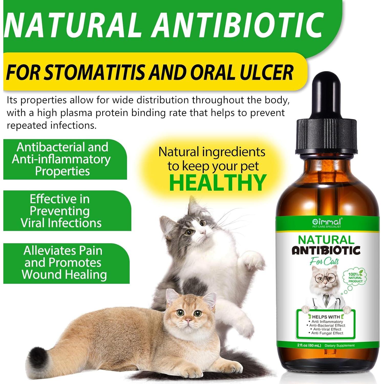Antibiótico Natural para Gatos 60ML - Suplemento Premium