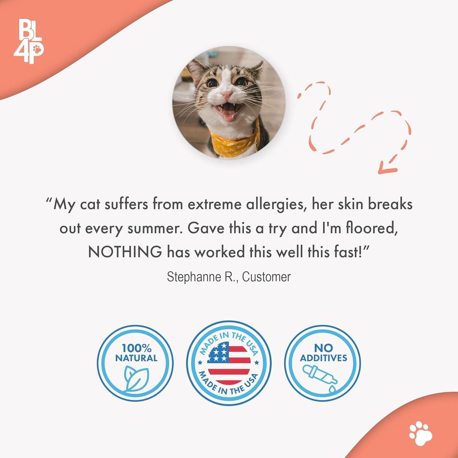 Suplemento para Gatos BestLife4Pets - Alivio Alergias Piel 400 Pastillas