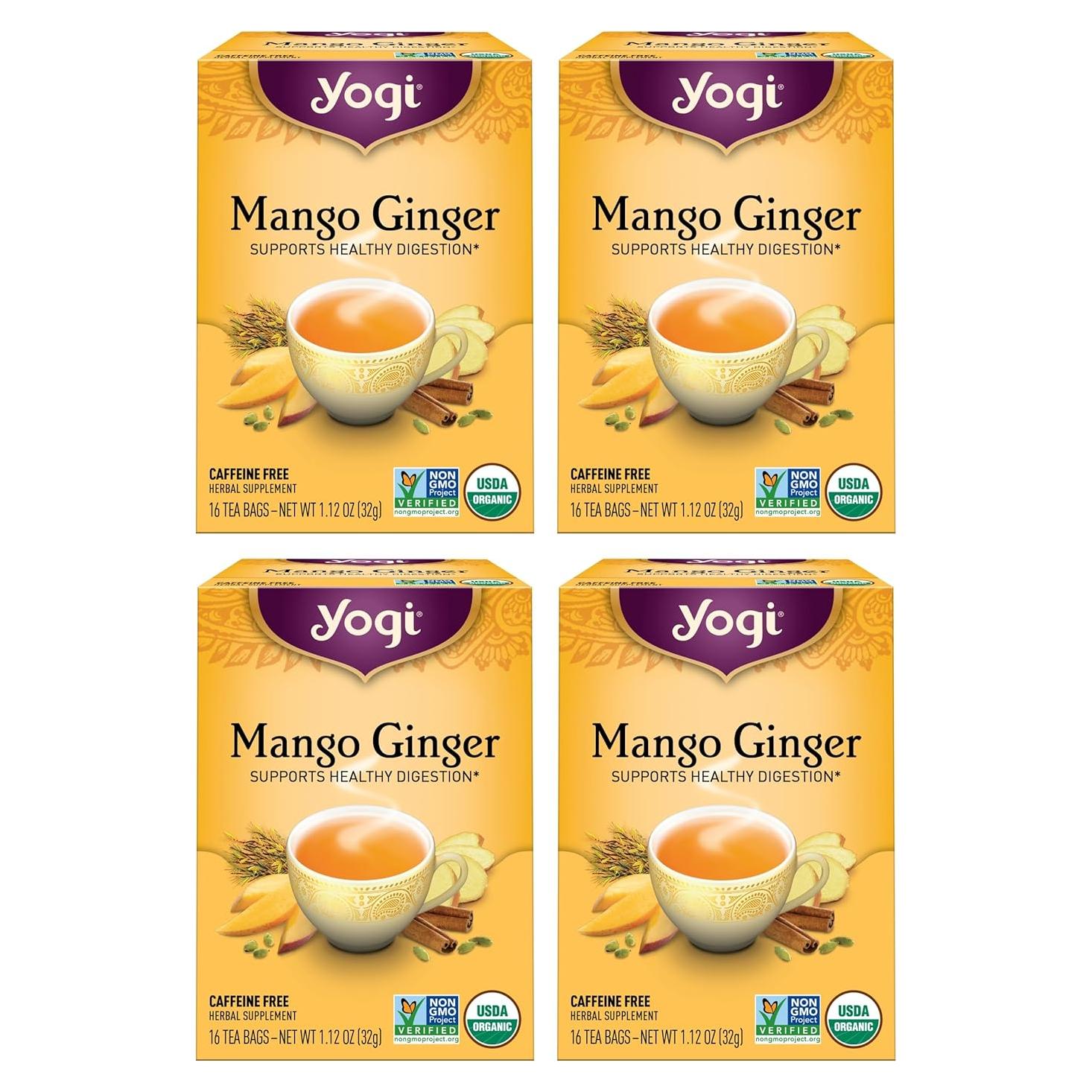 Té de Jengibre y Mango Yogi - 64 Bolsitas Orgánicas