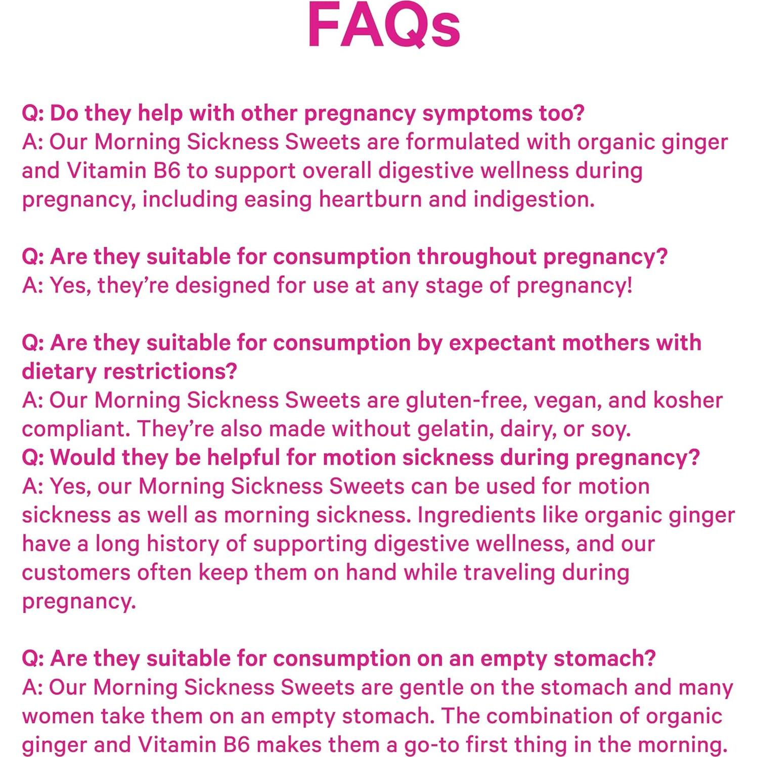 Dulces para Náuseas Matutinas Pink Stork - Mango y Jengibre - 30 Caramelos