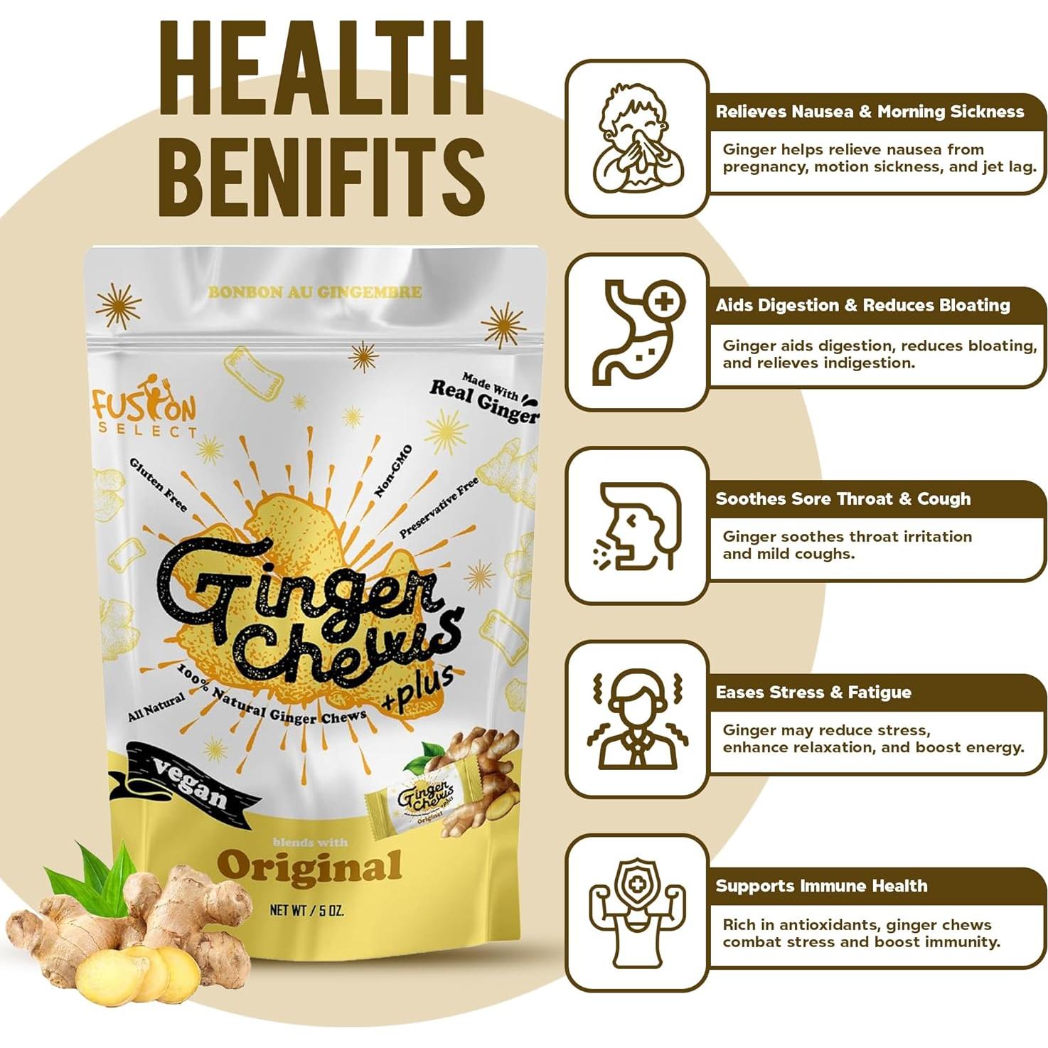 Caramelos de Jengibre Mango Fusion Select - 141.75g Vegano