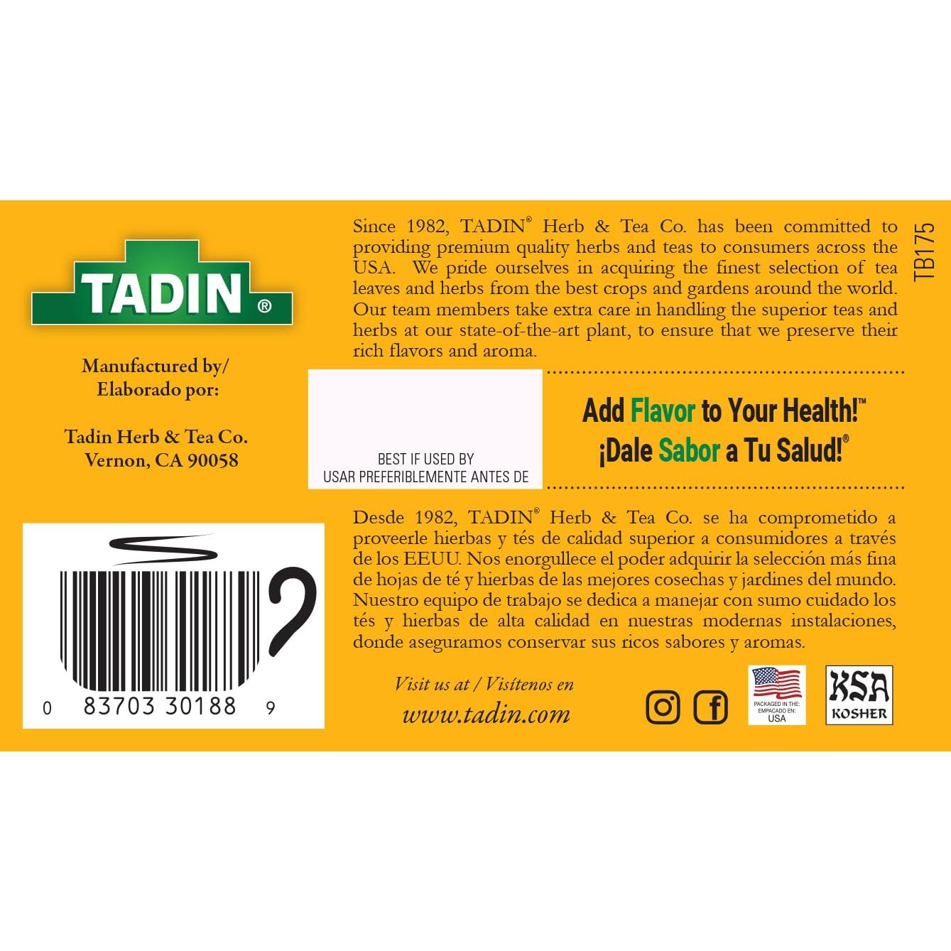 Té de Cúrcuma, Mango y Jengibre Tadin - 144 Bolsitas