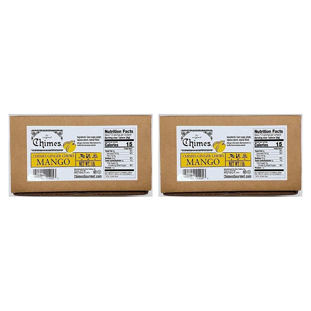 Caramelos de Jengibre Chimes Mango y Jengibre 907g (Paquete de 2)