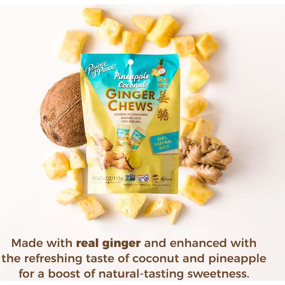 Caramelos de Jengibre Príncipe de la Paz Piña y Coco 113 g