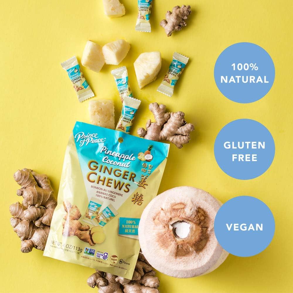 Caramelos de Jengibre Príncipe de la Paz Piña y Coco 113 g