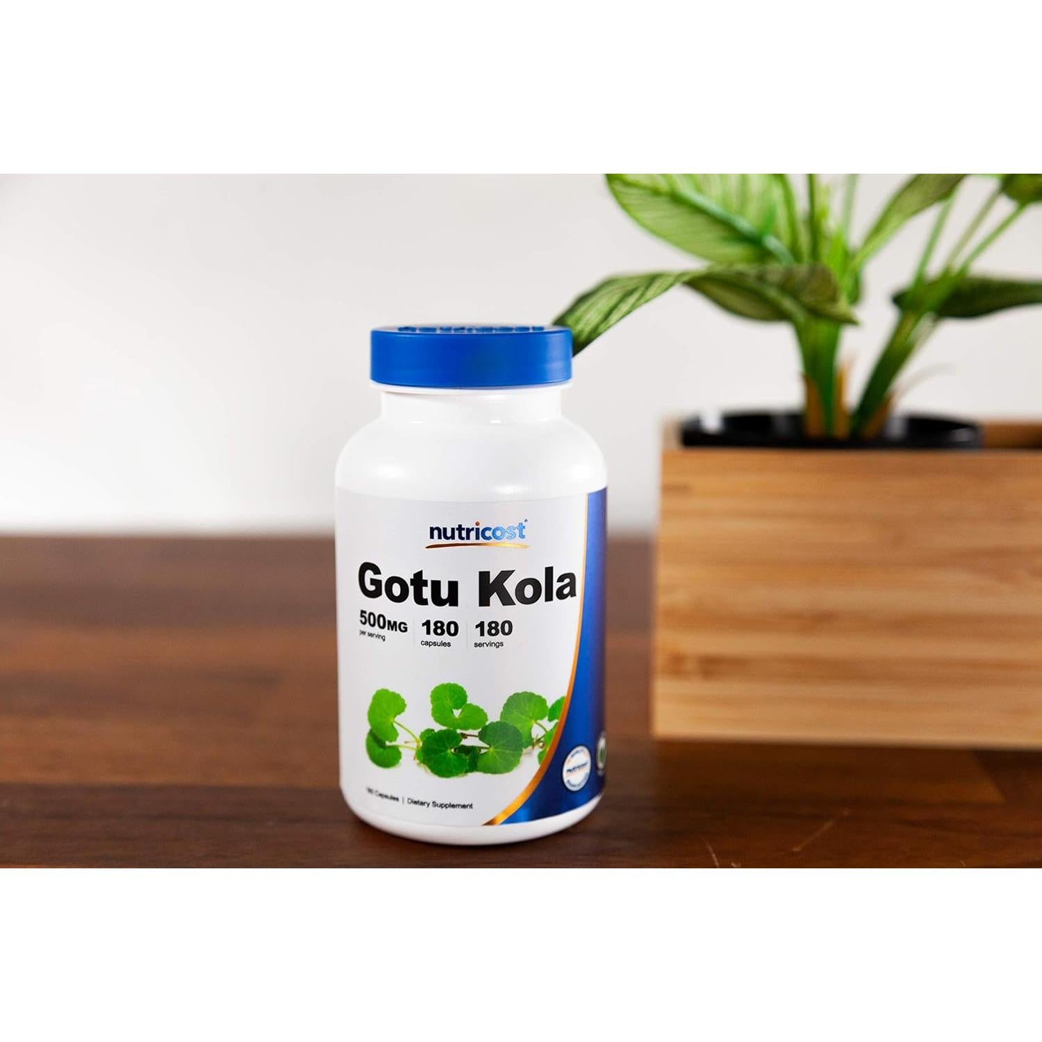 Nutricost Gotu Kola 500mg 180 Cápsulas Vegetarianas Sin Gluten