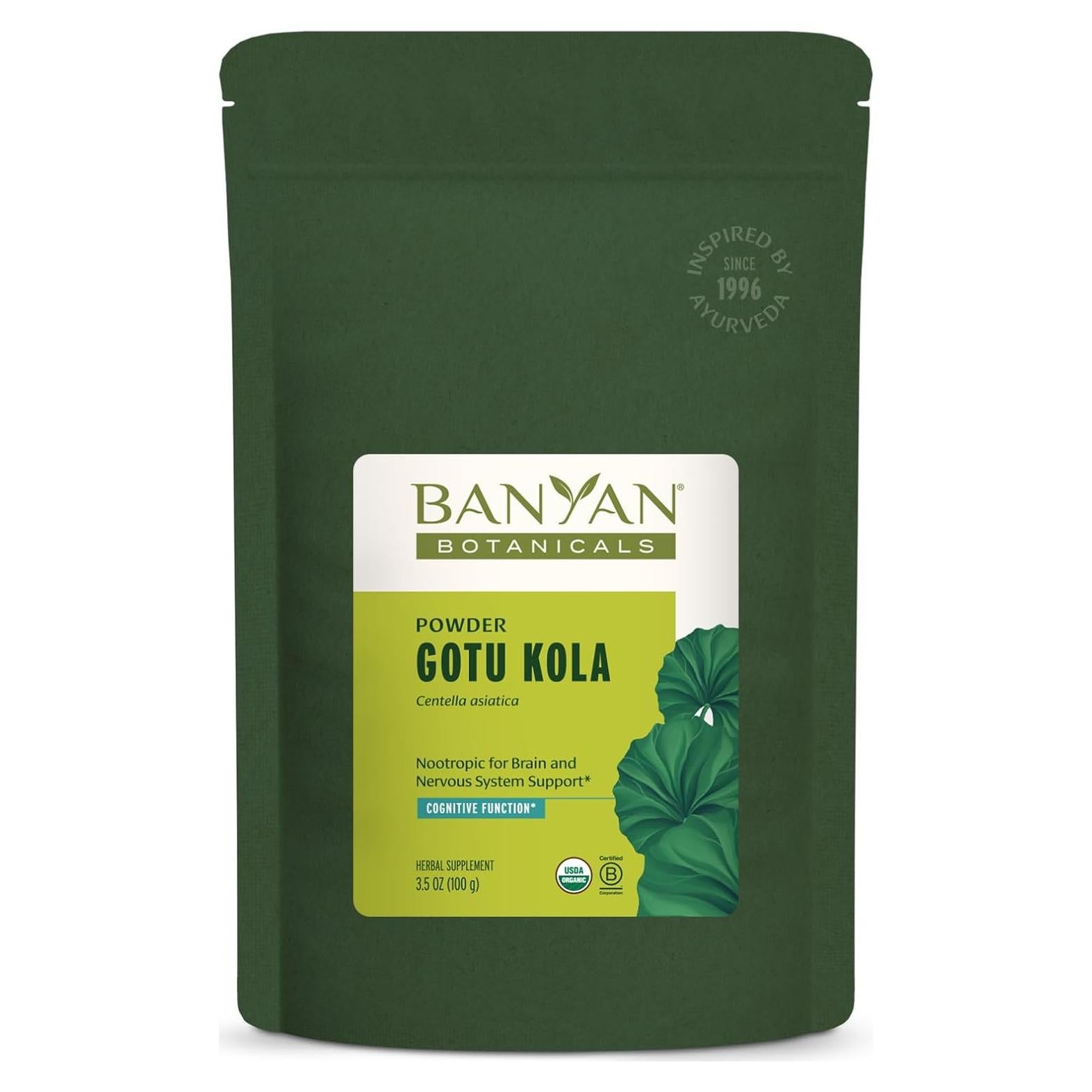 Polvo de Gotu Kola Orgánico Banyan Botanicals 82.99 g