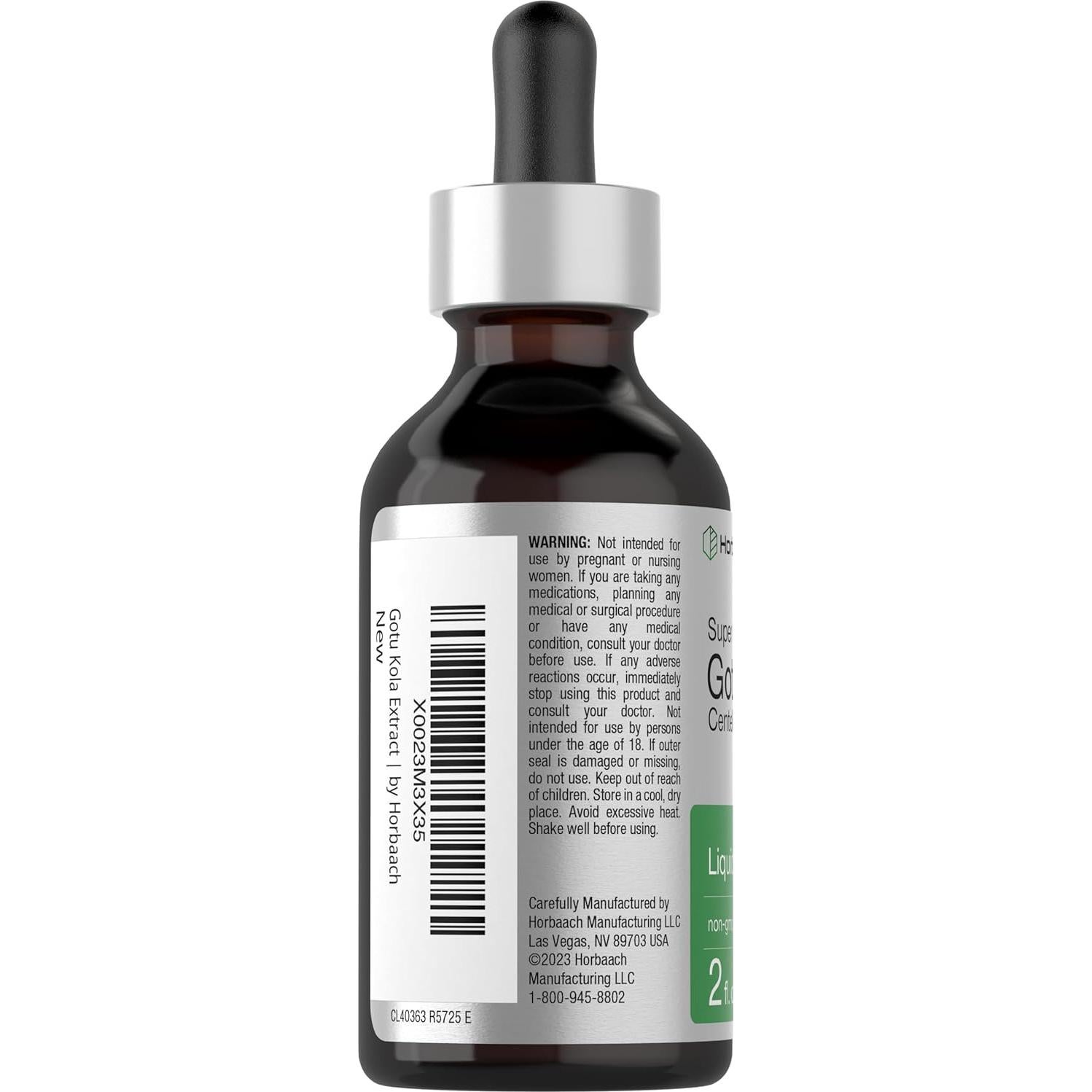 Extracto Líquido de Gotu Kola Horbaach 59 ml Sin Alcohol