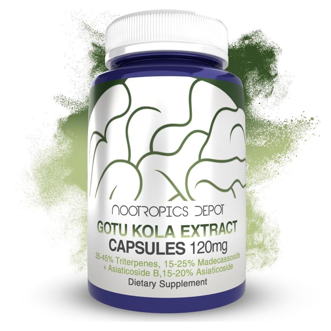Cápsulas de Gotu Kola Nootropics Depot 120mg 90 Unidades