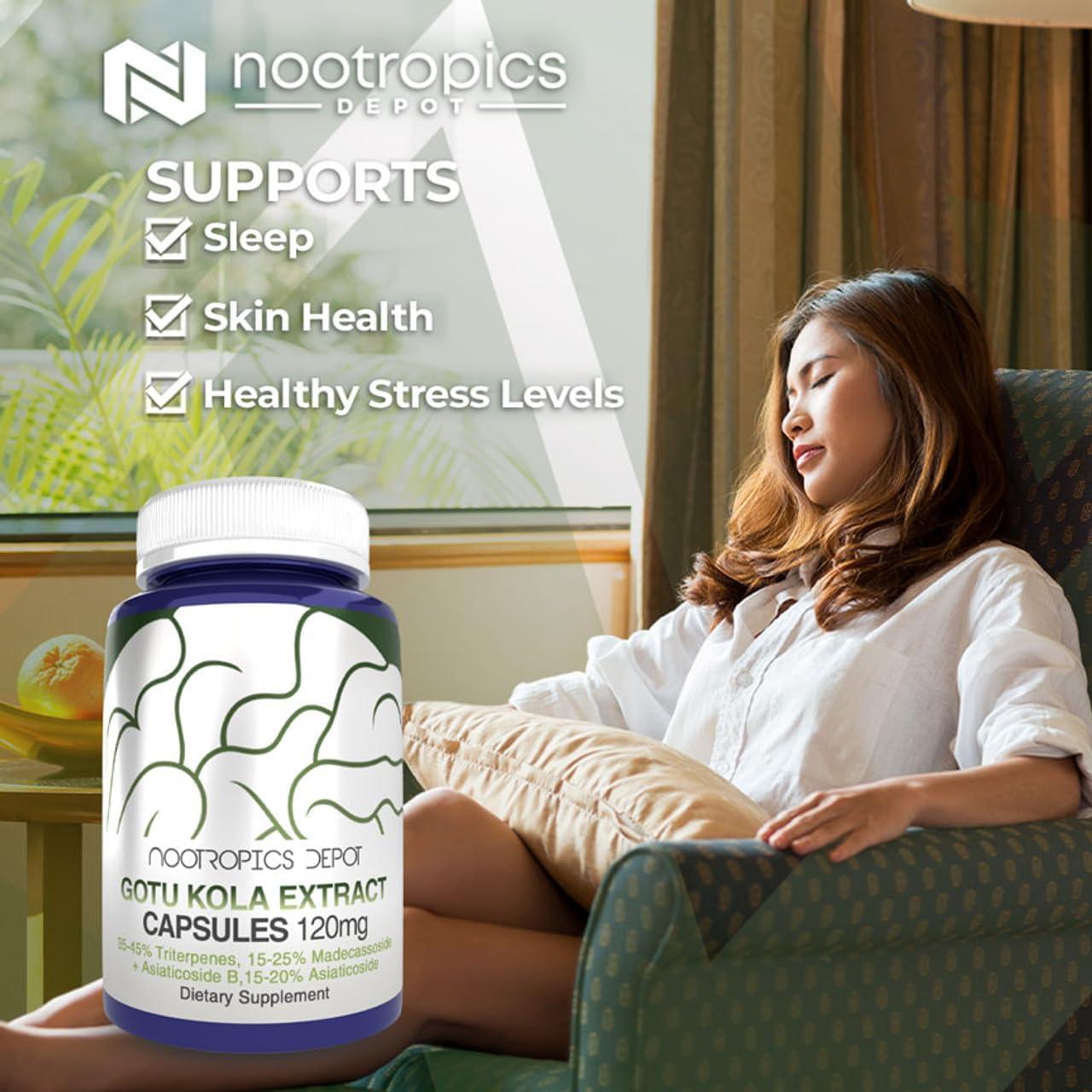 Cápsulas de Gotu Kola Nootropics Depot 120mg 90 Unidades