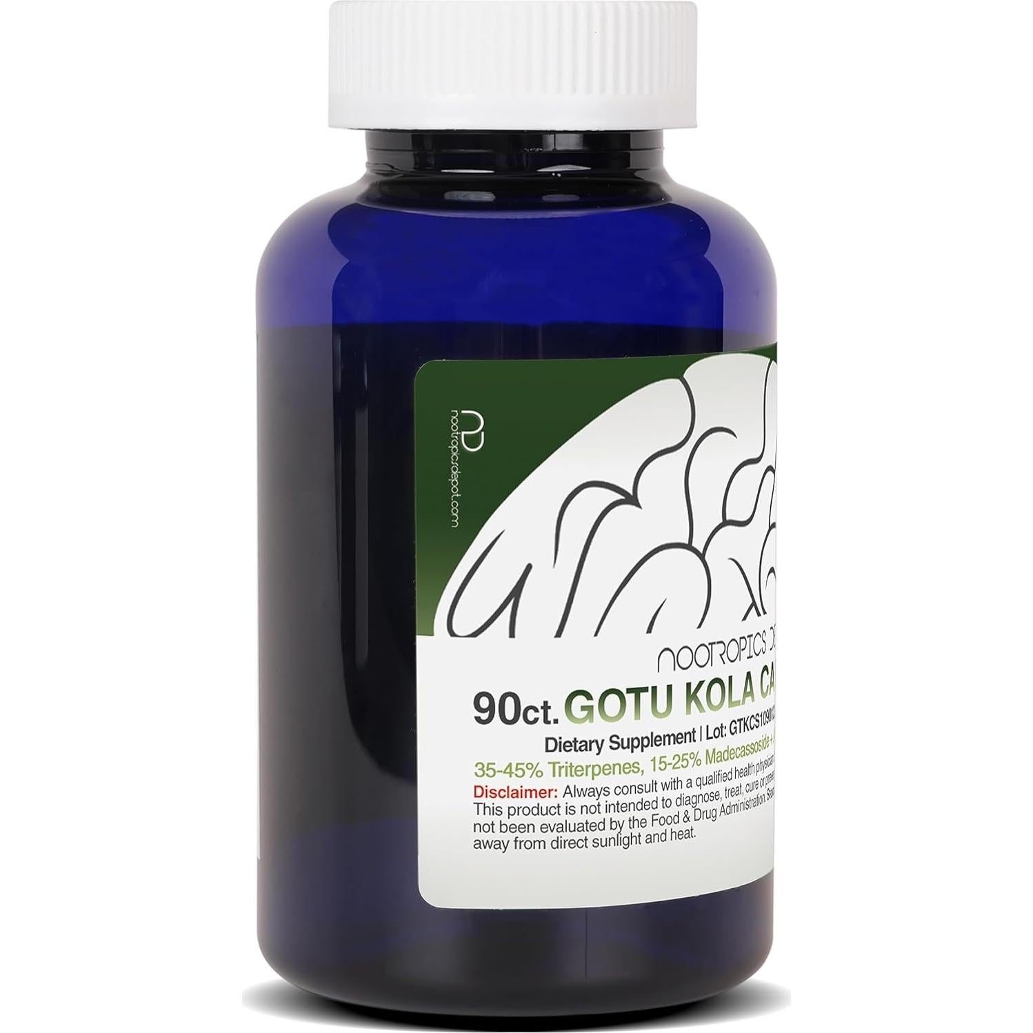 Cápsulas de Gotu Kola Nootropics Depot 120mg 90 Unidades
