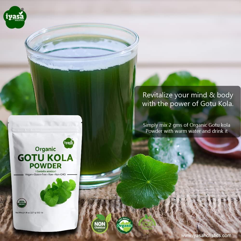 Polvo de Gotu Kola Orgánico Iyasa Holistics 226 g - Centella Asiática