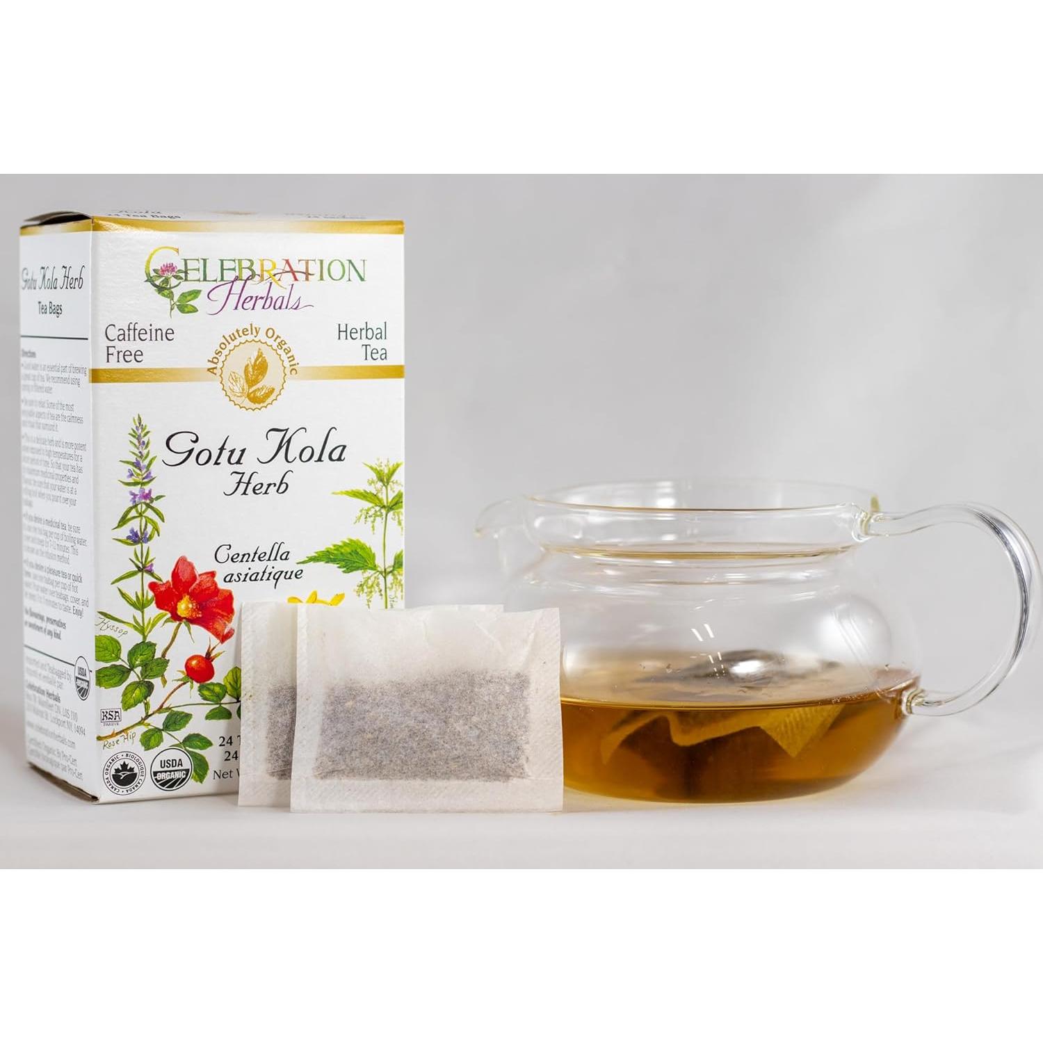 Té de Gotu Kola Orgánico Celebration Herbals 24 Bolsitas