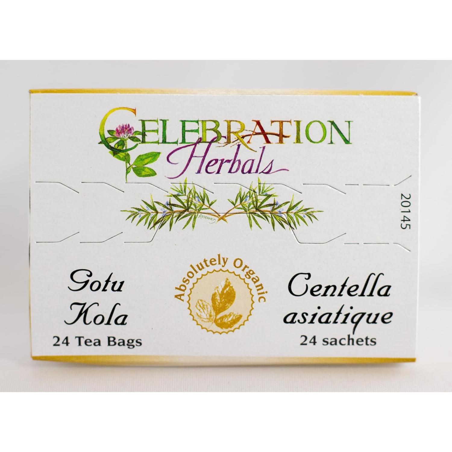 Té de Gotu Kola Orgánico Celebration Herbals 24 Bolsitas
