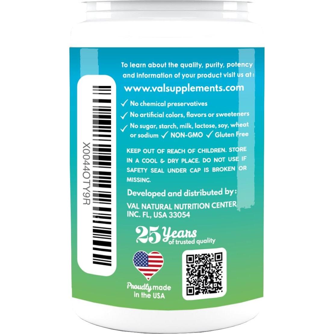 Suplemento Vegano VAL Centella Asiática + Magnesio 60 Tabletas