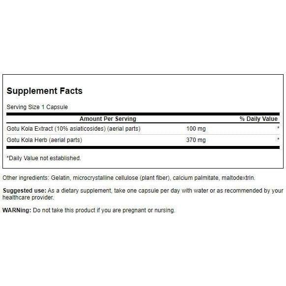 Swanson Gotu Kola 100 mg 120 Cápsulas - Suplemento Natural