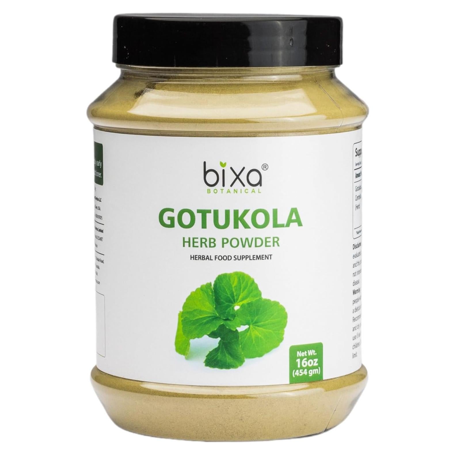 Suplemento Herbal Bixa Botanical Gotu Kola 453.6g Polvo Natural