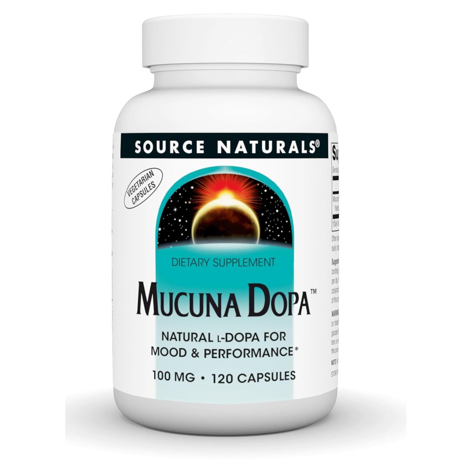 Suplemento Mucuna Dopa Source Naturals 100 mg - 120 Cápsulas